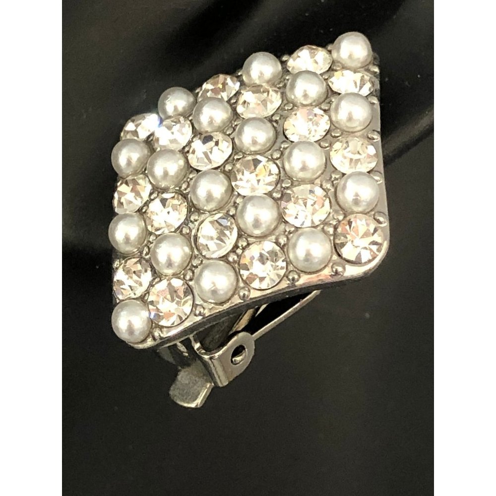 Faux Pearl and Crystal earrings